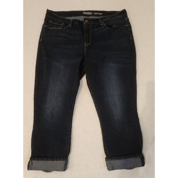 Signature Levi's strauss&co. modern capri denim jeans 16 - Picture 1 of 13